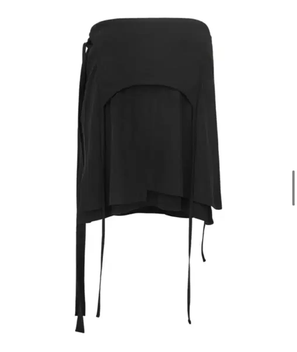 NACHE FOLD LAYERED SKIRT BLACK